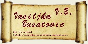 Vasiljka Bušatović vizit kartica